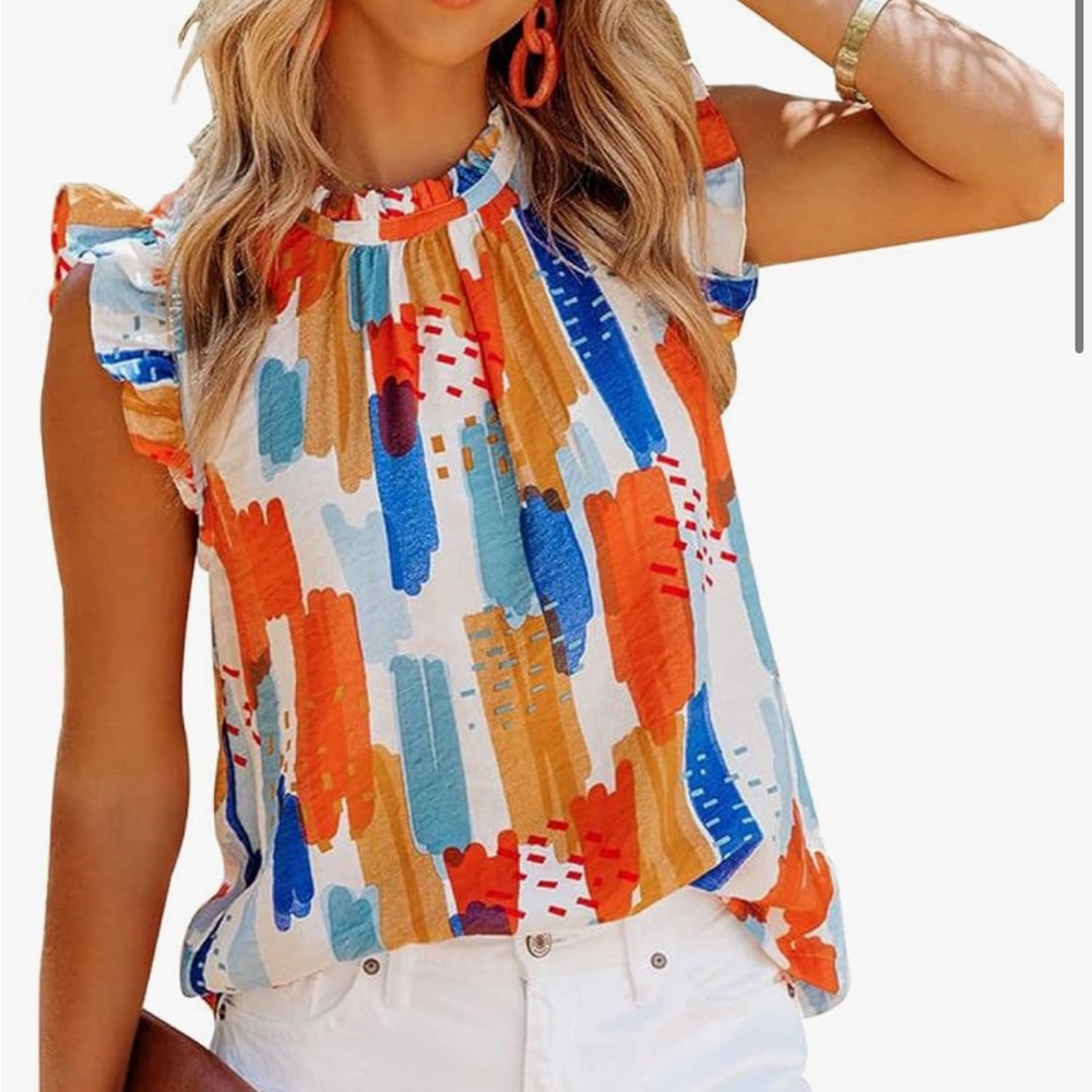 Colorful Abstract Women's Top